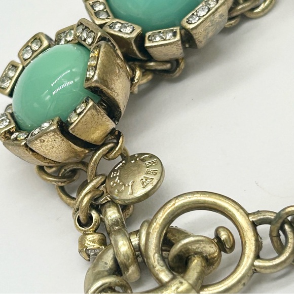 J. Crew Green Jeweled Link Bracelet - Picture 3 of 3